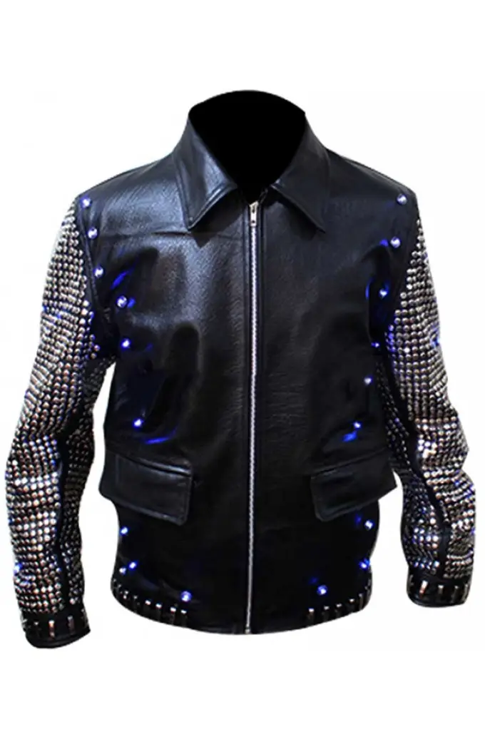 WWE Chris Jericho Casual Mens Studded Black Leather Jacket chris-jericho-wwe-jacket