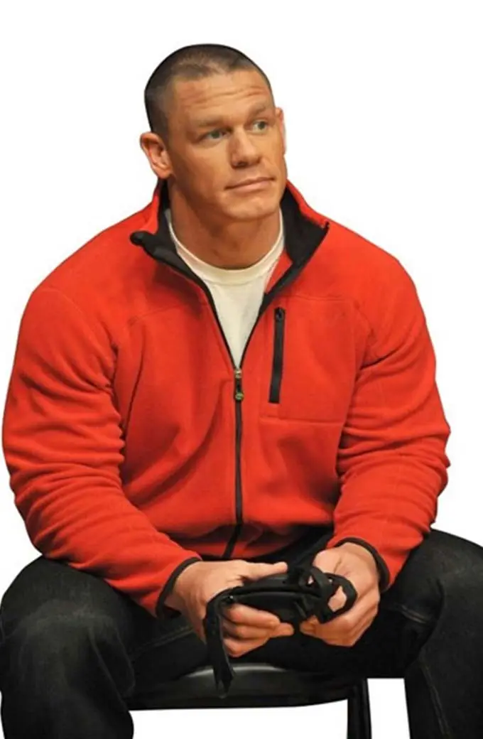 Casual John Cena WWE Wrestler Mens Bomber Red Fleece Jacket wwe-wrestler-john-cena-red-jacket