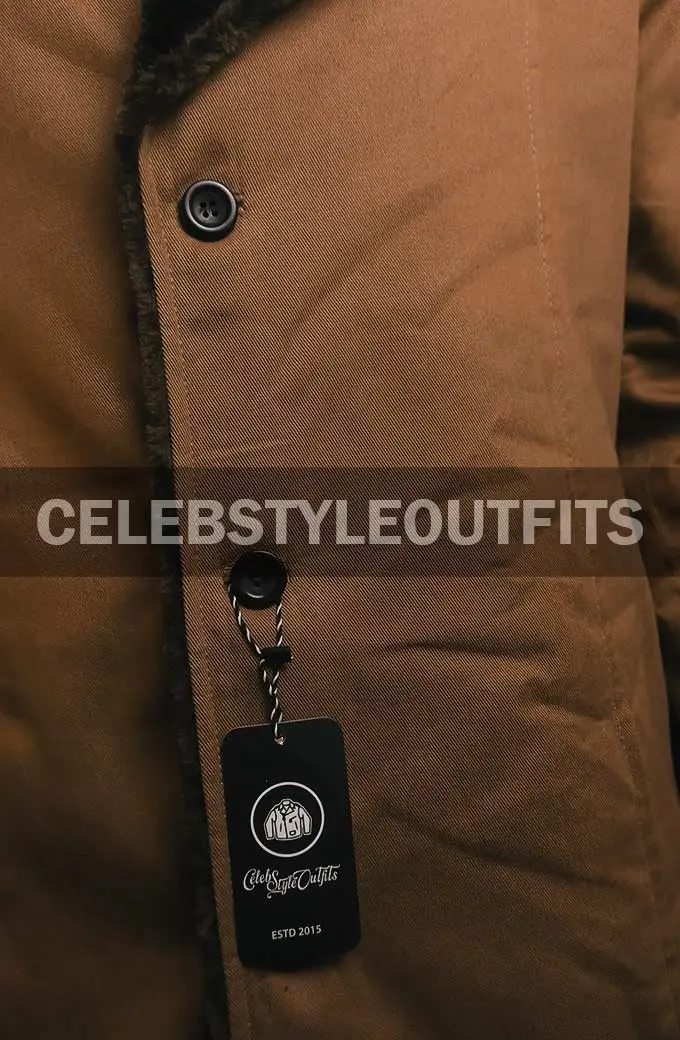 Wolverine Hugh Jackman X-Men Logan Brown Shearling Trench Coat hugh-jackman-logan-brown-cotton-coat