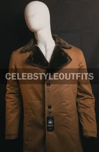 Hugh Jackman Wolverine Logan X-Men Brown Shearling Trench Coat