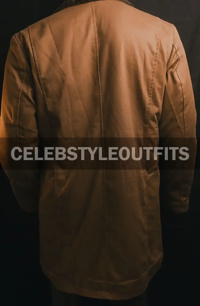 Wolverine Hugh Jackman X-Men Logan Brown Shearling Trench Coat hugh-jackman-logan-brown-cotton-coat