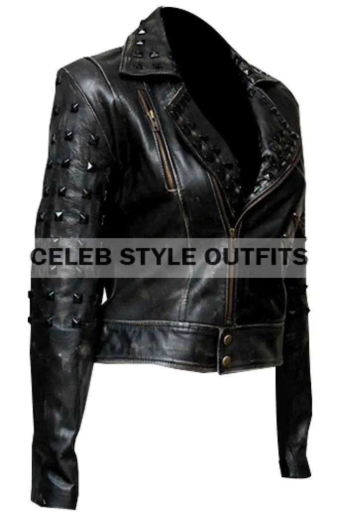 X Men Apocalypse Mystique Raven Studded Black Leather Jacket jennifer-lawrence-x-men-apocalypse-jacket