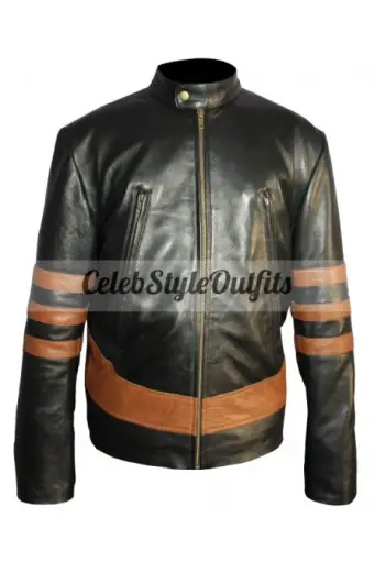 Logan X-Men Origins Wolverine Hugh Jackman Brown Biker Jacket