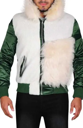 Vin Diesel XXX Return of Xander Cage Green Satin Fur Jacket