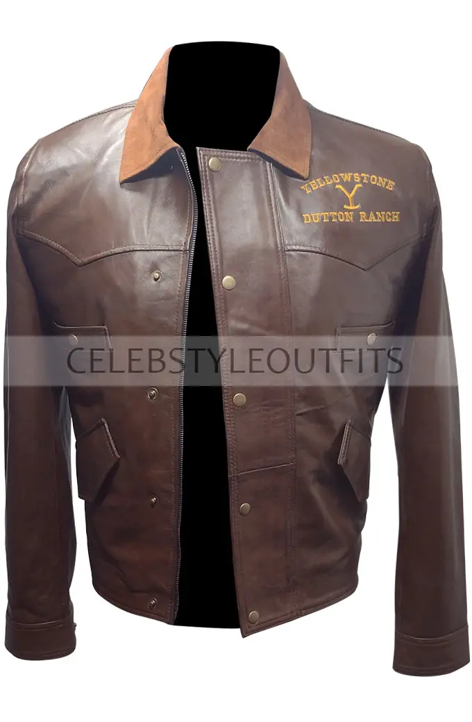 Ryan Ian Bohen Yellowstone TV Show Brown Leather Ranch Jacket yellowstone-ian-bohen-brown-leather-jacket