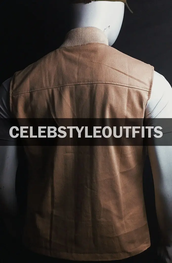 Kayce Dutton Luke Grimes Yellowstone TV Show Brown Cotton Vest yellowstone-luke-grimes-cotton-vest