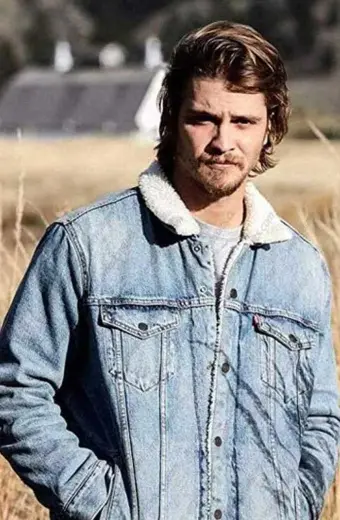 Luke Grimes Yellowstone TV Show Kayce Dutton Blue Denim Jacket