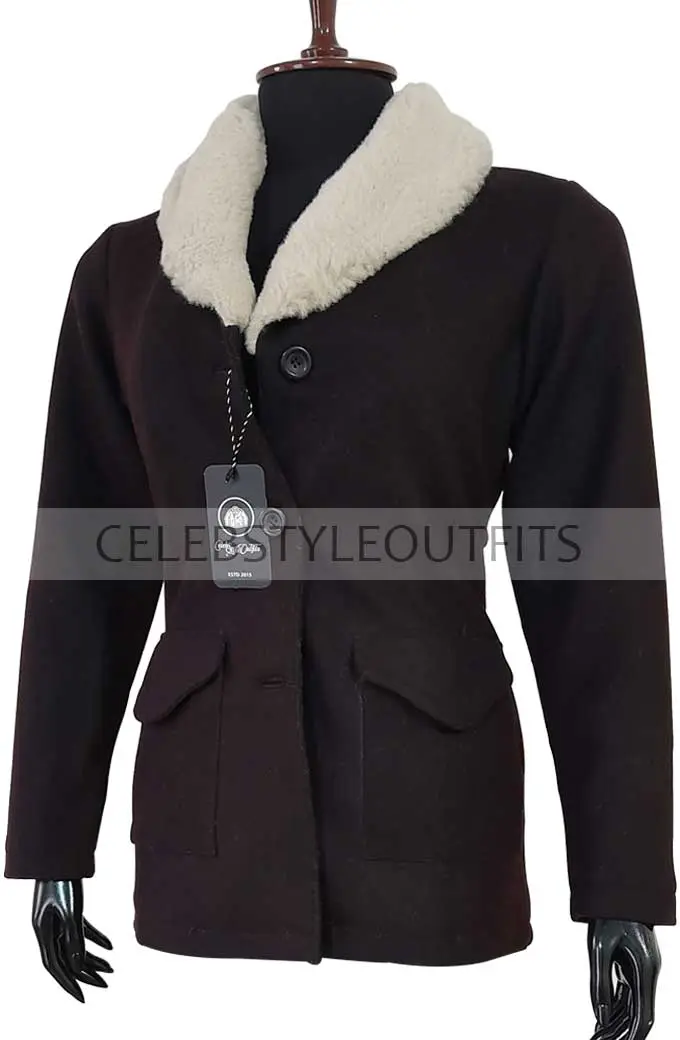 Yellowstone Kelly Reilly Beth Dutton Shearling Brown Wool Coat yellowstone-beth-dutton-wool-coat