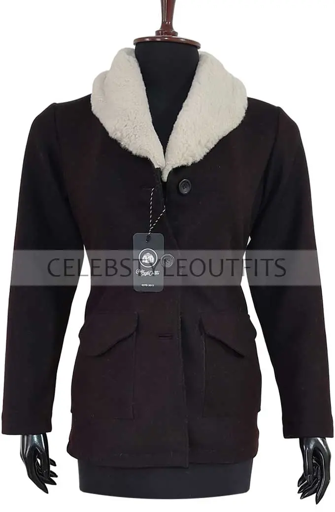 Yellowstone Kelly Reilly Beth Dutton Shearling Brown Wool Coat yellowstone-beth-dutton-wool-coat