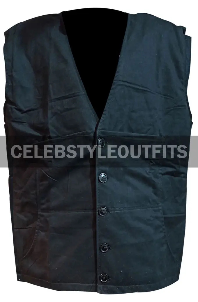 Kevin Costner John Dutton Yellowstone TV Show Grey Cotton Vest yellowstone-kevin-costner-grey-vest