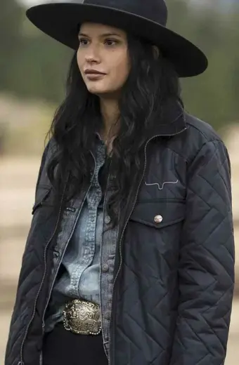 Tanaya Beatty Yellowstone Avery Black Cotton Quilted Jacket