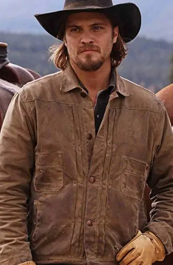 Kayce Dutton Yellowstone Luke Grimes Brown Cotton Jacket