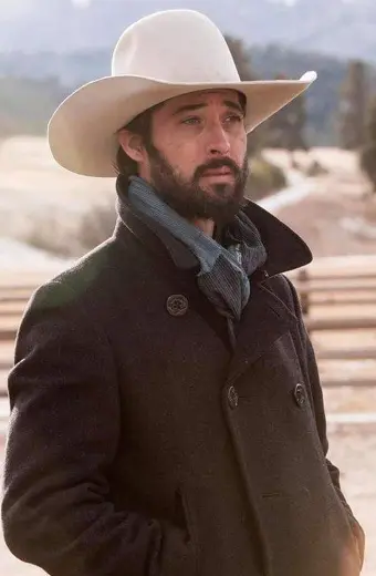 Ryan Bingham Yellowstone TV Series Walker Black Trench Coat