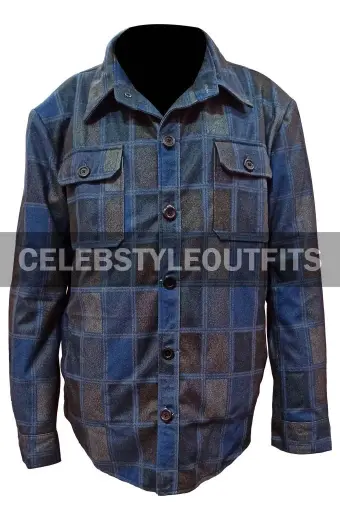 Yellowstone Ian Bohen Ryan Blue Checkered Flannel Plaid Jacket