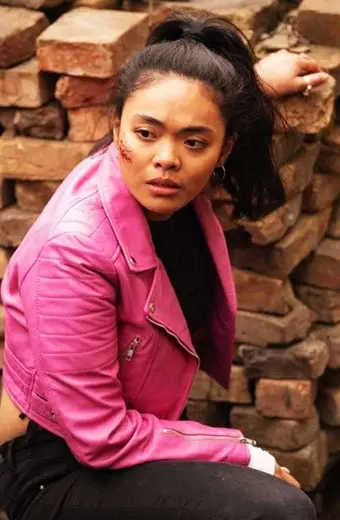 Kim Adis Young Wallander Katja Nilssen Pink Leather Jacket