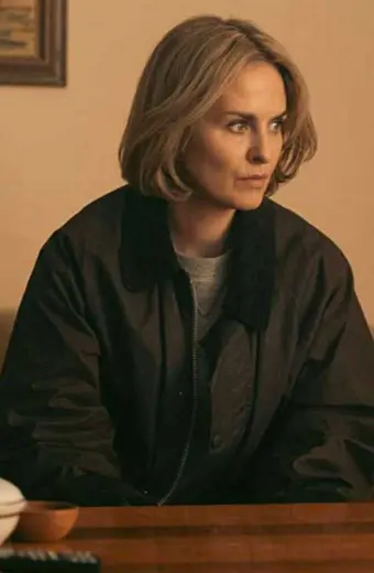 Young Wallander Leanne Best Frida Rask Black Bomber Jacket
