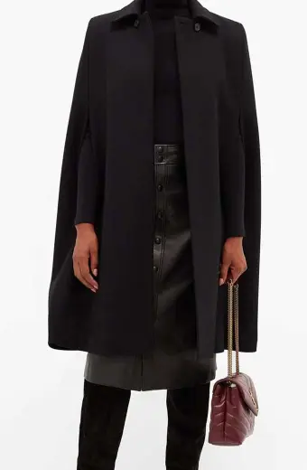 Kelsey Peters Hilary Duff Younger TV Series Black Wool Cape