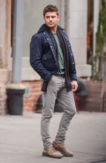 That Awkward Moment Zac Efron Jason Bomber Blue Cotton Jacket